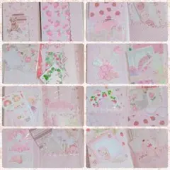 おすそ分けファイル2点セット♡ 海外メモ いちごデザイン くまちゃん