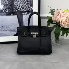 エルメス バーキン35 ヴァッシュリエジェ ブラック×ナチュラル G金具 