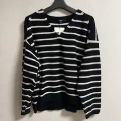 UNIQLOCユニクロシーvネックショートセーターブラック