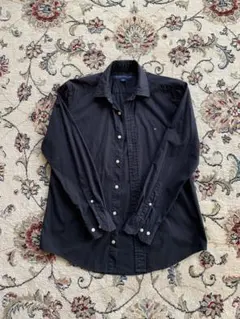 TOMMY HILFIGER ブラック長袖シャツ Sサイズ