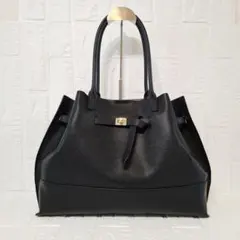 【未使用級】TOPKAPI トプカピ シュリンクレザートートバッグ 黒 ゴールドのサムネイル