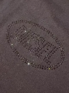 ディーゼル DIESEL ストーン付きブラックTシャツ 2XL