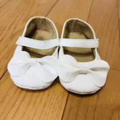 ホワイトリボン付きフォーマルシューズ サイズ13センチ