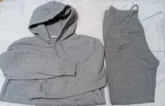 GU スウェットパーカーL、スウェットパンツMセット　グレー