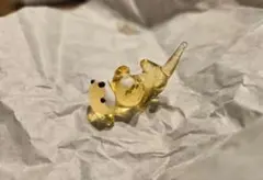 ガラス細工　ラッコの置き物