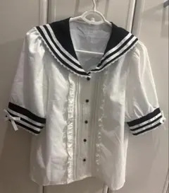 DearMyLove セーラーレースアップうさぎブラウス 白　Lサイズ 夢展望のサムネイル