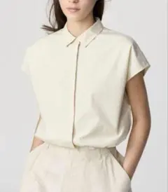 ユニクロC クロップドシャツ ノースリーブ　S