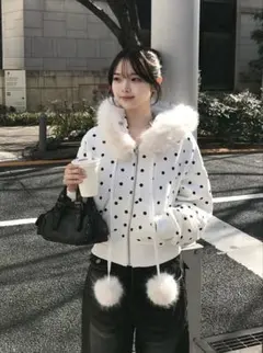 emmy ドットファーパーカー