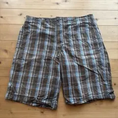 MOSSIMO SUPPLY CO.　チェック柄ショートパンツ ブラウン・ブルー