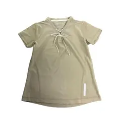 adidas Tシャツ　スポーツ　レースアップ　ジャージ　半袖　古着　8bのサムネイル