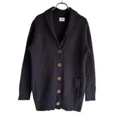 J.PRESS RED LABEL ショールカラー ニットカーディガン(L)紺