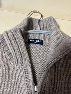 90s 紺タグ OLD UNIQLO ドライバーズニット フルジップ ニットM