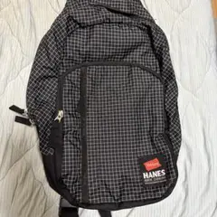 Hanes ボディバッグ ブラック 格子柄
