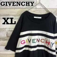 希少XL】ジバンシー ビッグロゴ 刺繍ロゴ Tシャツ 半袖 黒 - メルカリ