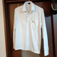 【美品】ゴルフポロシャツ ホワイト 長袖 L PGA TOUR