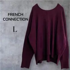 【英国人気】FRENCH CONNECTION パープル ニット セーター L