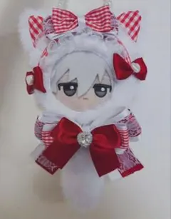 mkmk0422ぬい服 ちびぐるみ10cm 可愛いレースリボンお姫様猫2着セット ぬい服 ちびぐるみ10cm 可愛いレースリボンお姫様パール付猫 着せ替え