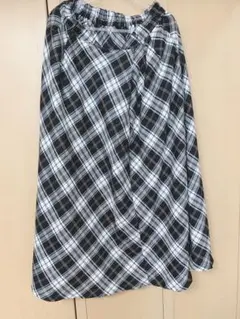 Re-J チェック ロングスカート