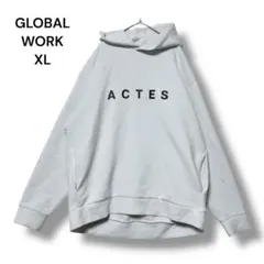 グローバルワーク　ライトクッション　パーカー　ＸＬ　ベリーライトブルー