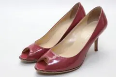 CORSO ROMA 9 エナメルピープトゥパンプス(38)美品のサムネイル