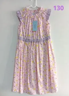 新品☆ショパン 花柄 ノースリーブ ワンピース 130cm