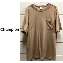 チャンピオン胸ポケット付き　コットン　半袖Tシャツ　M キャメルのサムネイル