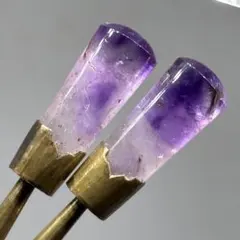 081402 アンティーク　金工　アメジスト　笄　グラデーション　かんざし