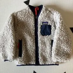 patagonia フリースジャケット 2T クリーム/ネイビー