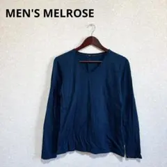 MEN'S MELROSE メンズメルローズ VネックロングTシャツ ブルー M