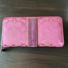 COACH コーチ 長財布 シグネチャー ピンクのサムネイル