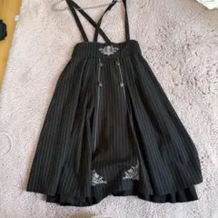 axes femme サス付き刺繍ハイウエストスカート