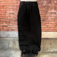 USA古着 Levi's 505 ブラックデニムパンツ ワイド ストレート