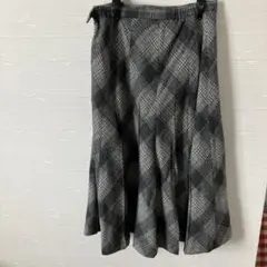 チェック柄 フレアスカート ウエスト73cm