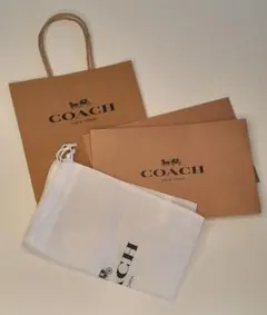 COACH ショップ袋、BOXとポーチセット