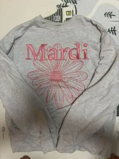 Mardi 花柄刺繍 グレー トレーナー