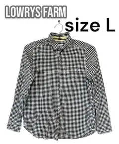 LOWRYSFARM ローリーズファーム ギンガムチェック 長袖 シャツ L