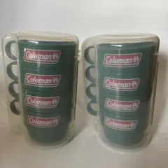 Coleman グリーンマグ 8個セット 収納ケース付き　コールマンのサムネイル