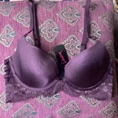 La Senzaパープル ブラジャー サテン・レース
