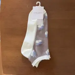 LAURA ASHLEY 花柄 シースルー ソックス