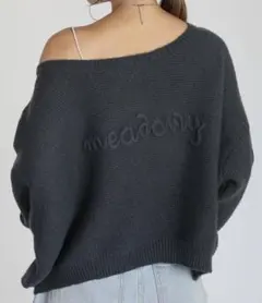 【新品・タグ付】前後2WAYコード刺繍ニット/BONJOUR SAGAN