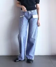 【美品】Maison Margiela　ストレートジーンズ コントラストポケットのサムネイル