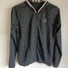 ラッシュガード　フード付き　長袖　ブラック　ピンク　Mickey　ミッキー&星柄