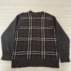 BURBERRY LONDON ニット セーター チェック柄 Mのサムネイル