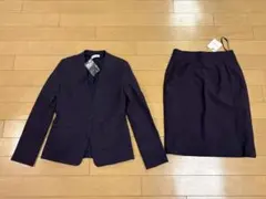 新品状態　プラステ　ネイビーツイードジャケット&スカート　スーツ　XS S