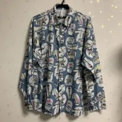 HALHAM ポリエステル柄シャツ
