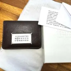 マルジェラ コンパクト財布 カードケース カード入れ ブラウン