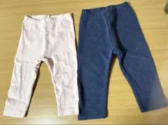 リブ編みパンツ 2色セット（ピンク・ネイビー）