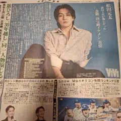 スポーツ報知 2025年12月17日 松田元太