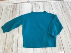 ターコイズ 七分袖ニット