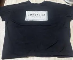 PINK-latte ロゴ<CONGENIAL「心地よい」>Tシャツ 黒のサムネイル
